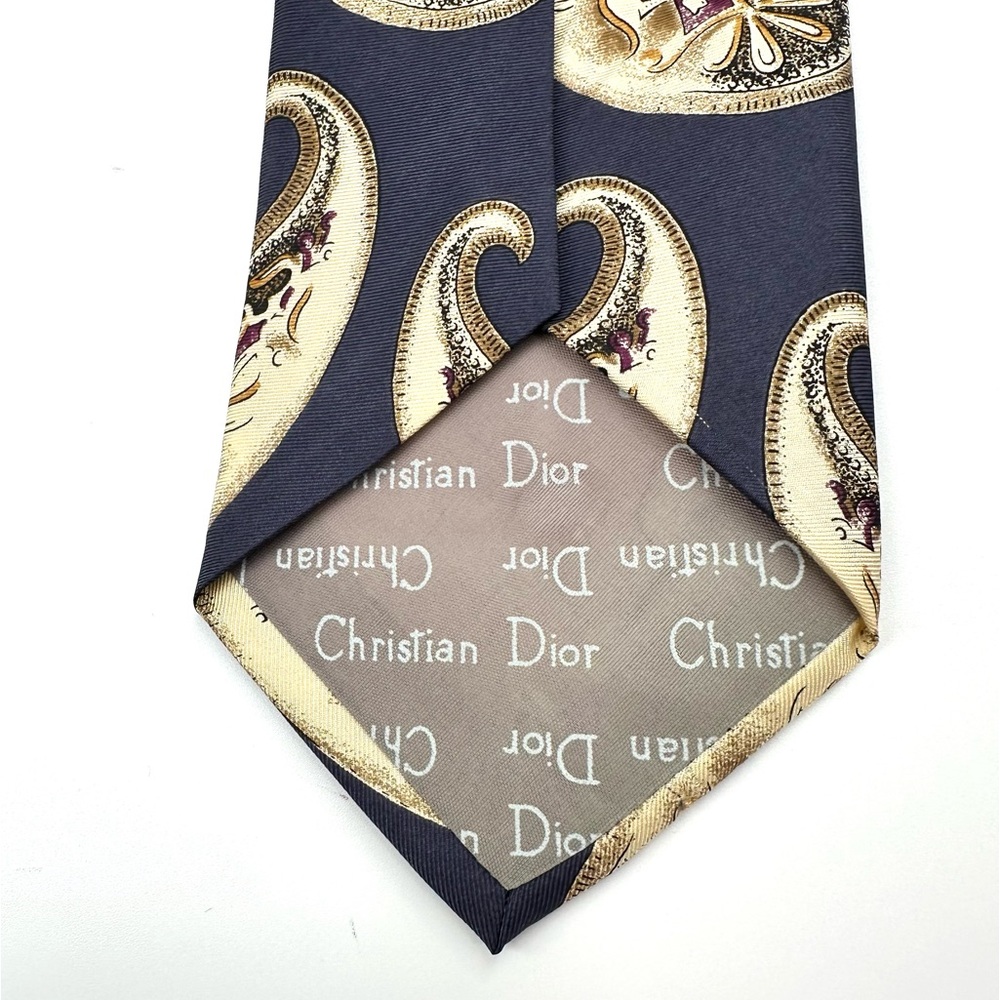 Vintage Dead Stock Christian Dior Designer Silk Tie - Picture 4 of 5